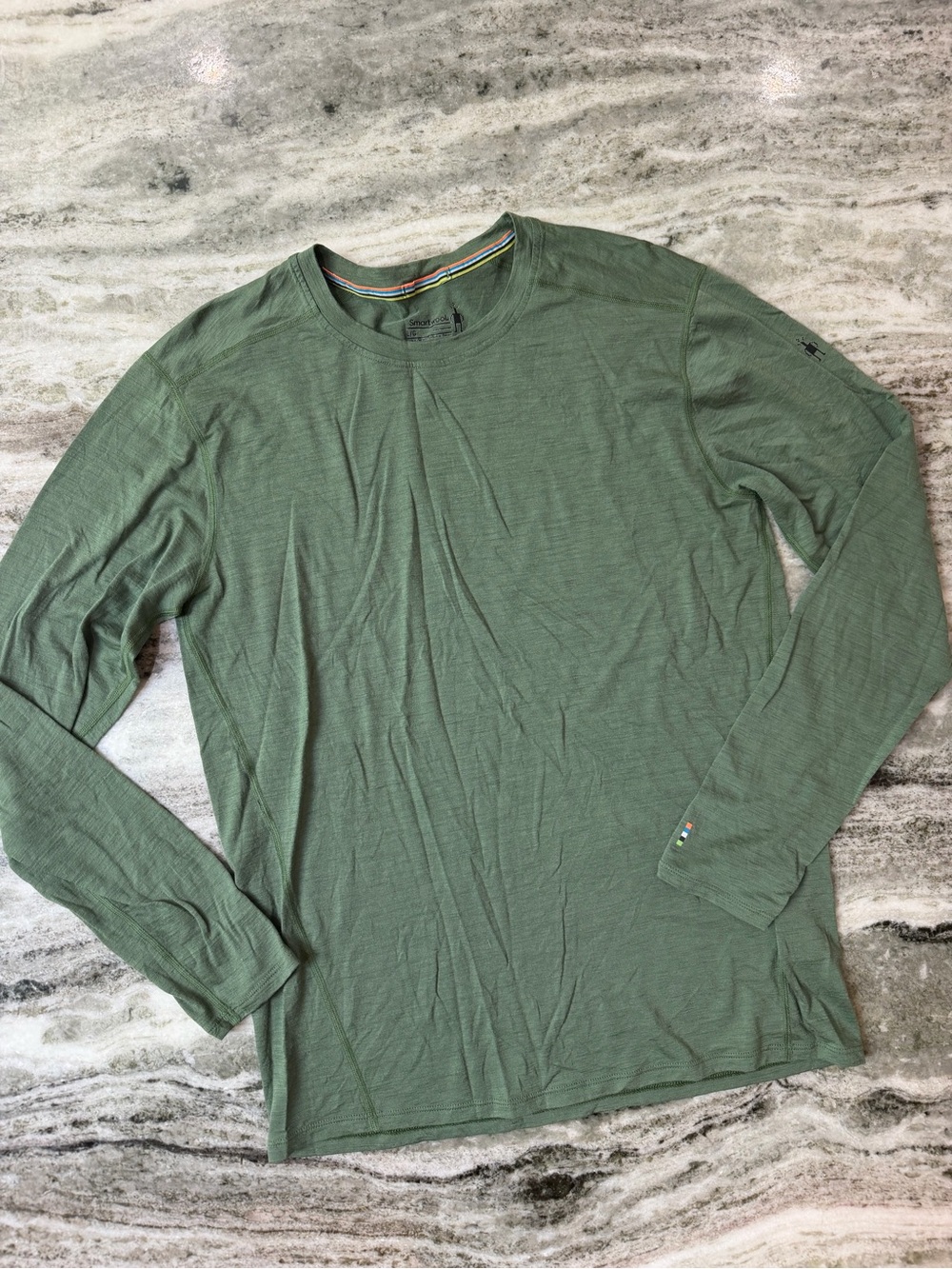 Smartwool Men's Long Sleeve Crewneck Shirt - Olive